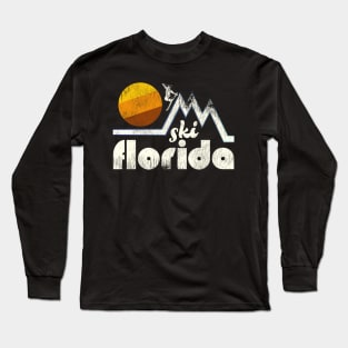 Retro Ski Florida Travel Humor Long Sleeve T-Shirt